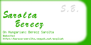 sarolta berecz business card